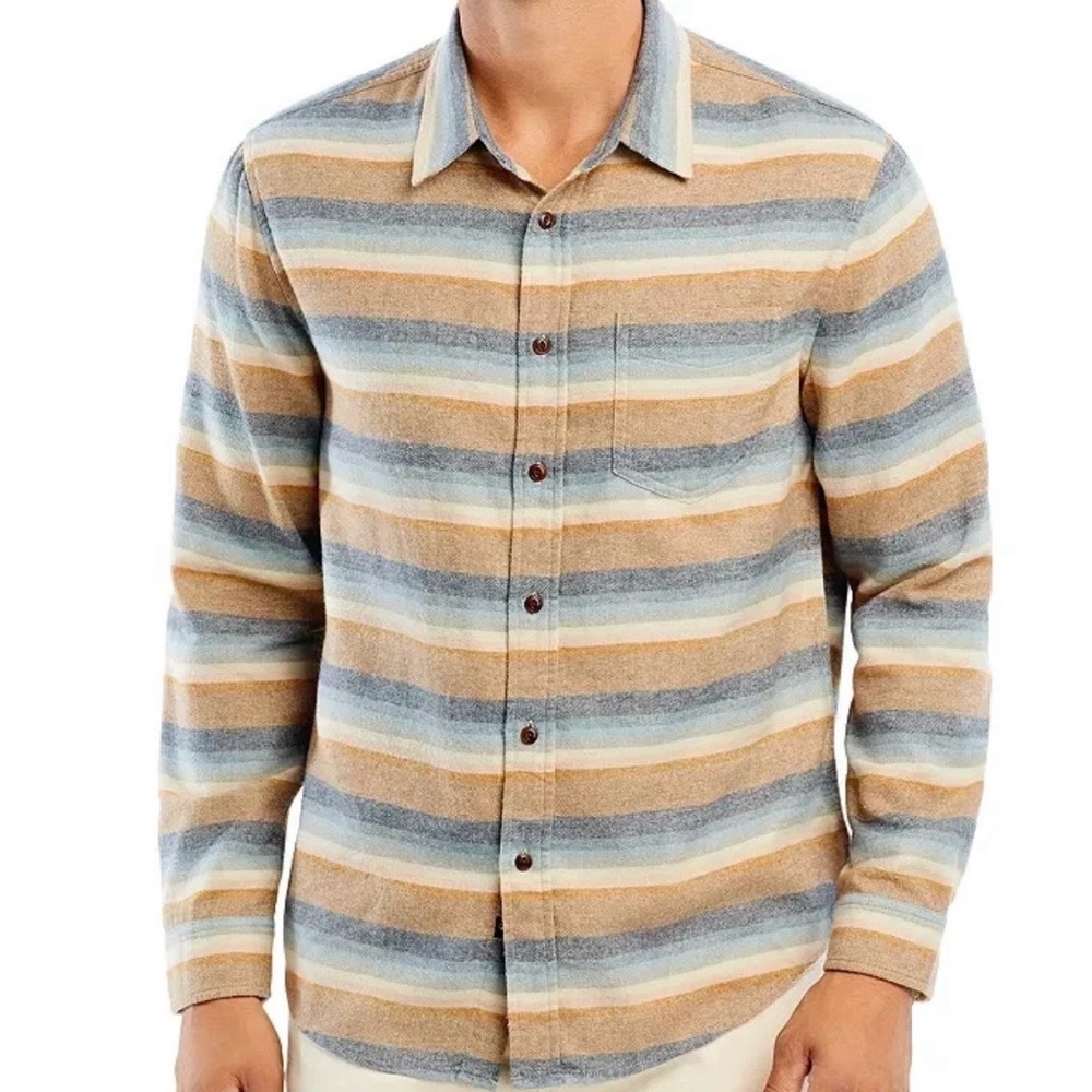 Rails Runson Regular Fit Flannel Button-Up Shirt --Santa Fe Stripe - Men’s Large